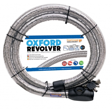 ANTI-THEFT SYSTEM OXFORD CABLE LOCK 1.8M SMOKE